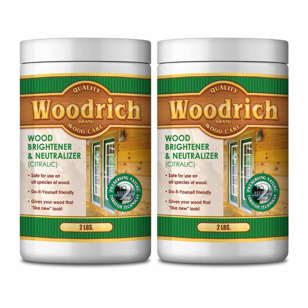 1500 SQ FT Hardwood Restoration Project Kit Woodrich Brand Citralic Wood Brightener 2 lb x 2