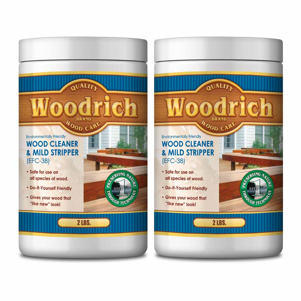 1500 SQ FT Hardwood Restoration Project Kit Woodrich Brand EFC-38 Wood Cleaner 2 lb x 2