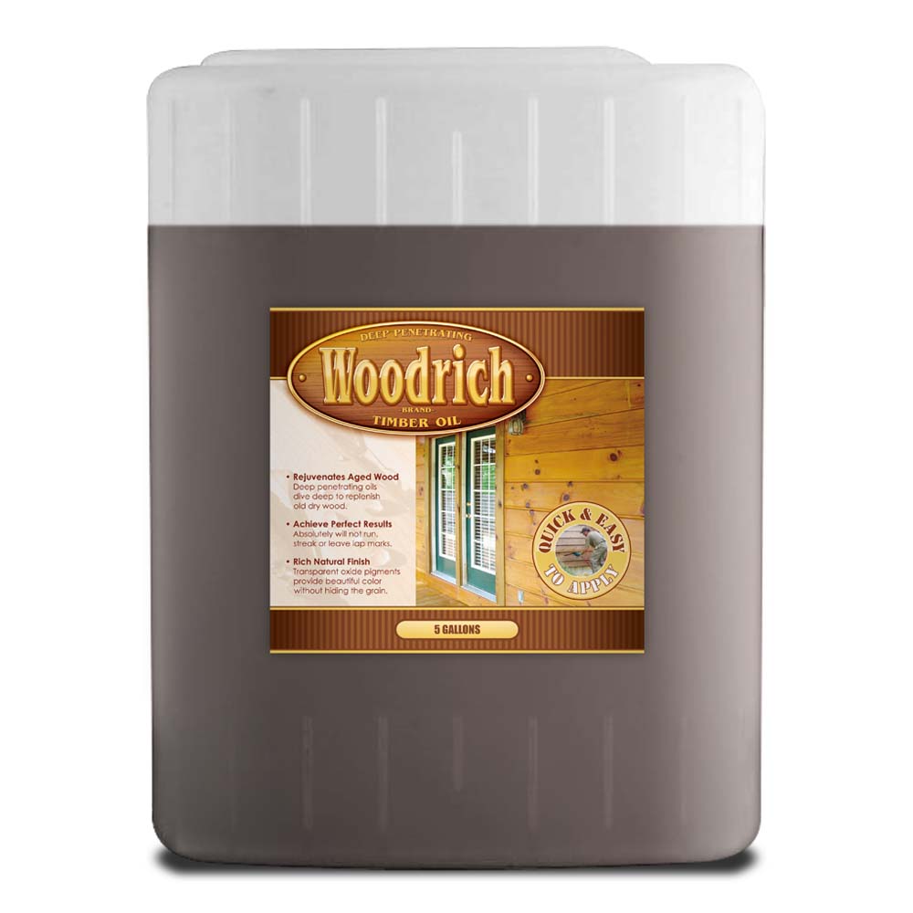 750 SQ FT Wood Restoration Project Kit Woodrich Brand Timber Oil Wood Stain 5 gal