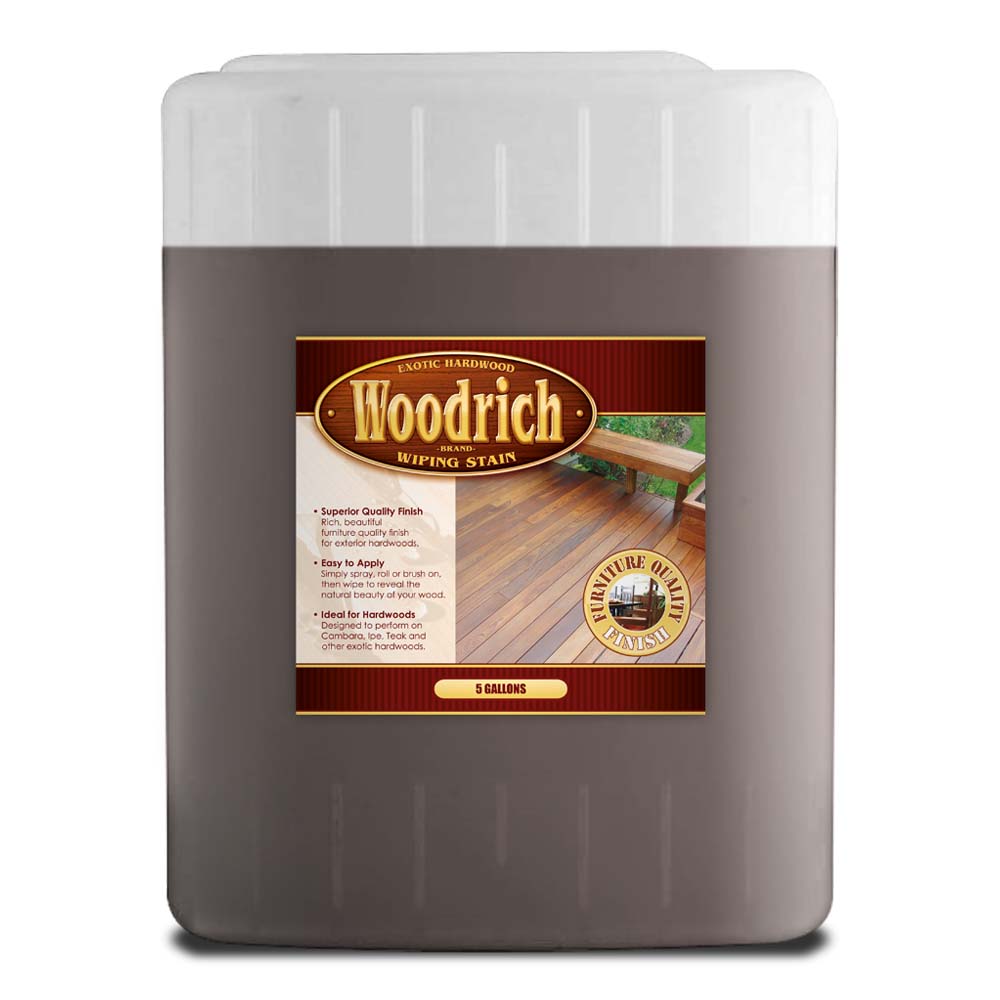 Hardwood Wiping Stain Wood Deck Fence Siding Stain Woodrich Brand 5 gallons