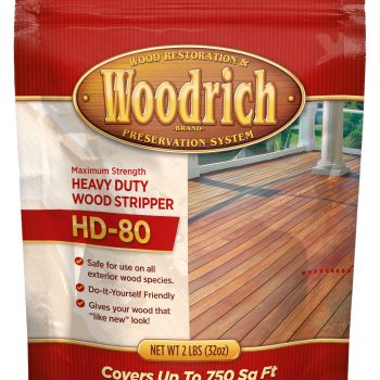 Woodrich Brand HD-80 Heavy-Duty Wood Stripper & Deck Stain Remover - 2 lbs (Covers 750 Sq Ft)