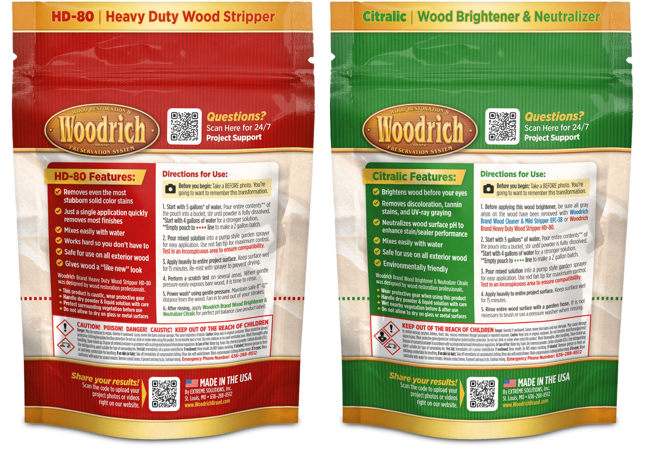 HD80 Citralic 2lb Heavy Duty Wood Stripping Kit โ Powerful Wood Finish Remover Covering Up to 750 sq ft
