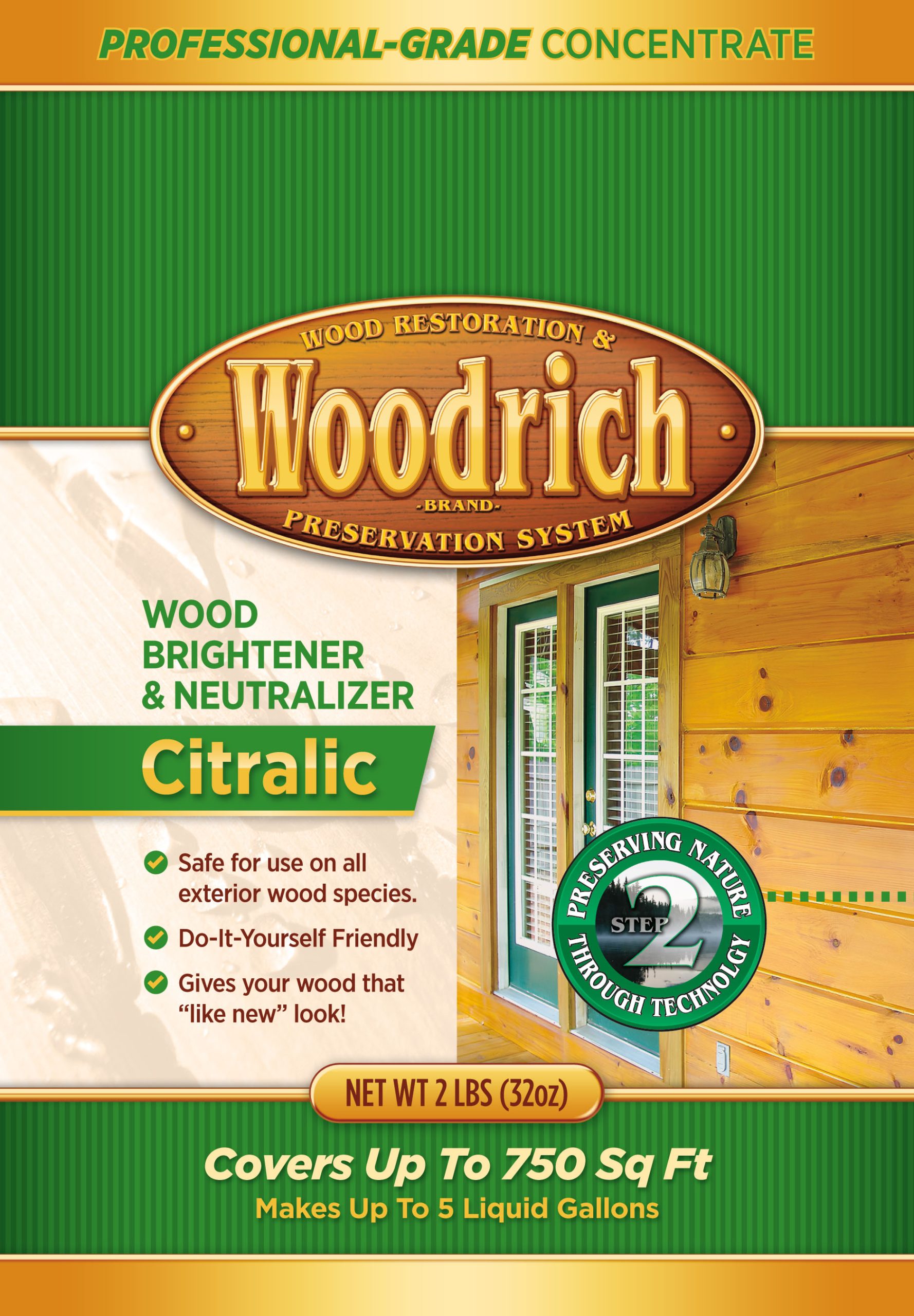 Woodrich Brand Citralic Wood Brightener and Neutralizer Concentrated Powder - 2 lbs (Covers 750 sq ft) - Image 3
