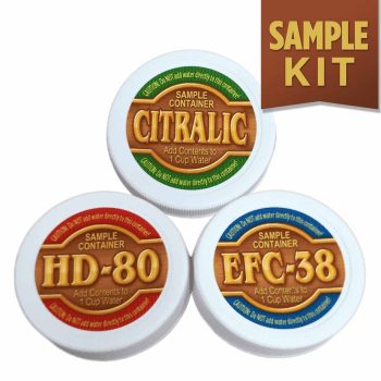 Woodrich Brand Sample Kit HD-80 Heavy Duty Wood Stripper EFC-38 Wood Cleaner Citralic Wood Brightener and Neutralizer